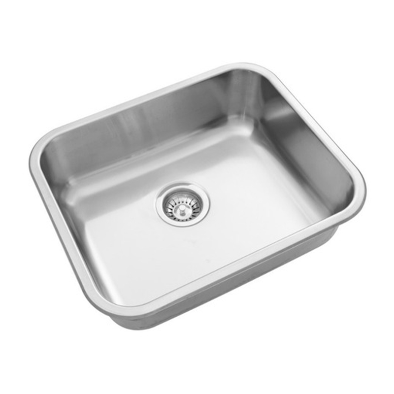 Pileta cocina simple acero inoxidable 304 pulido estandar sobrepuesta 500mm x 400mm x 180mm