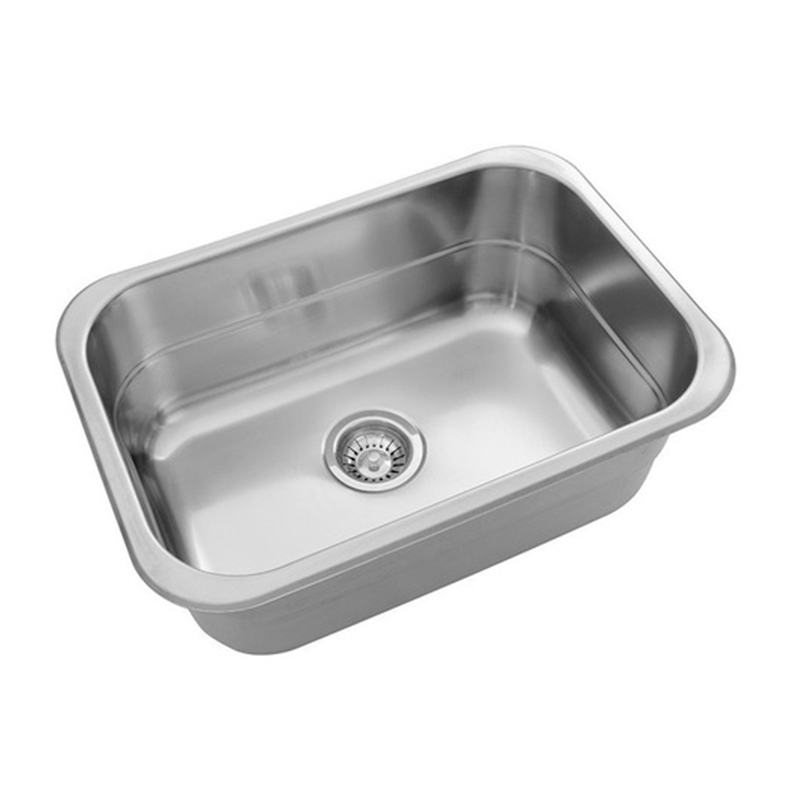 Pileta cocina simple acero inoxidable 304 pulido estandar sobrepuesta 540mm x 360mm x 240mm
