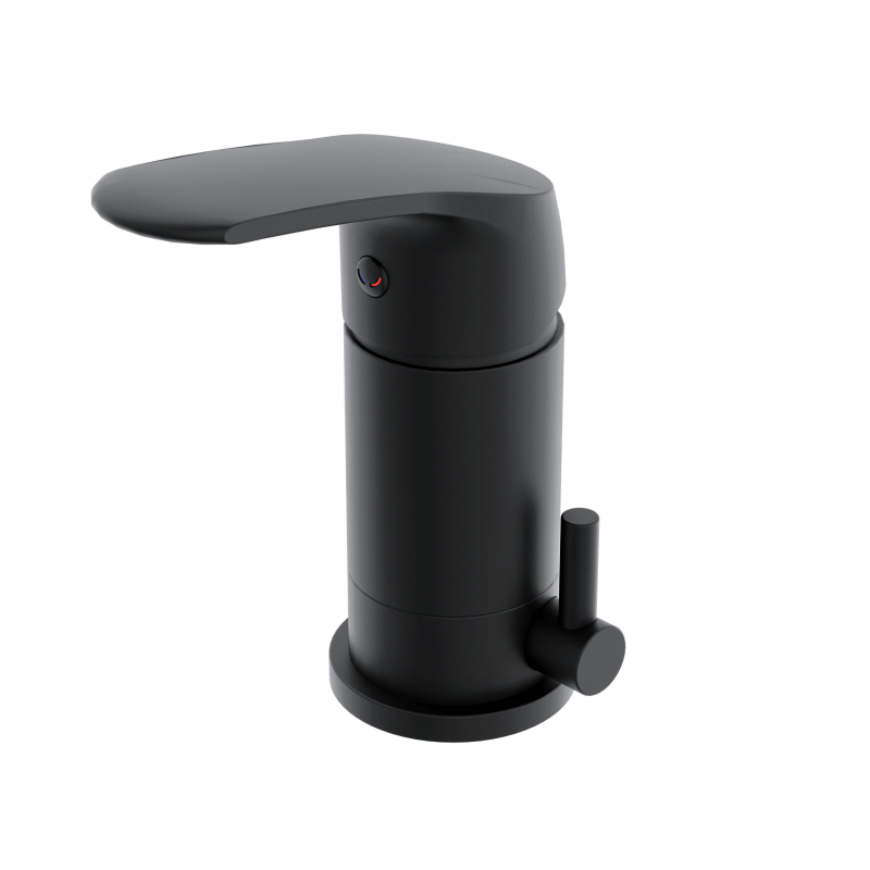 Griferia bidet metalica Kassia Black monocomando negro