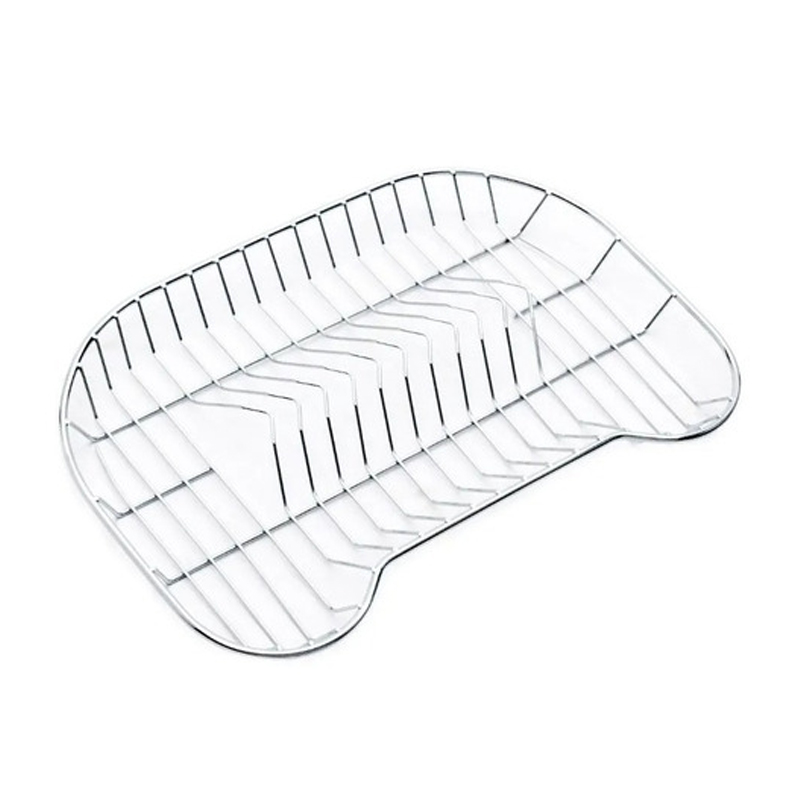 Canasto secaplatos luxor mini acero inoxidable cromado brillante accesorio pileta encastre 370mm x 270mm