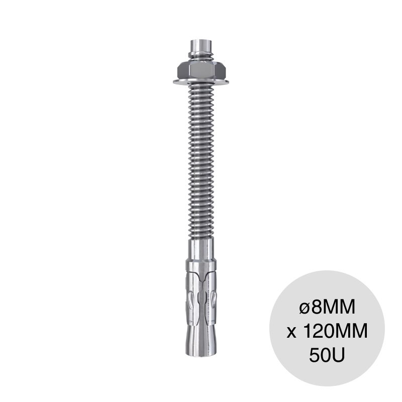 FIJACION METALICA PERNO FWA 8X120MM 50U