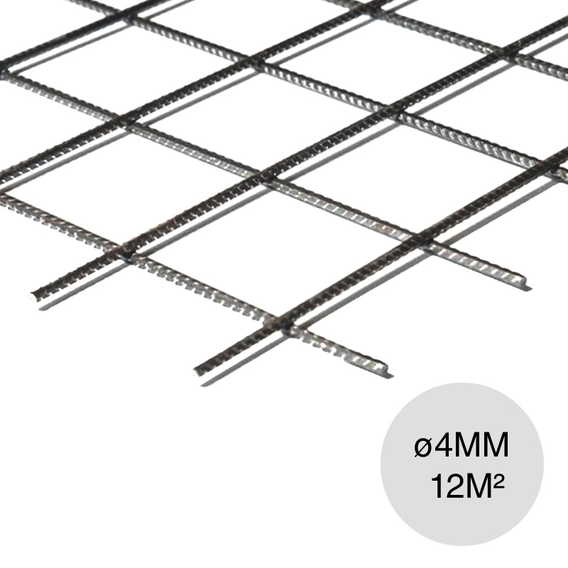 Malla acero electrosoldada Sima Q100 ø 4mm separacion 150mm x 150mm medidas 2m x 6m x 12m²