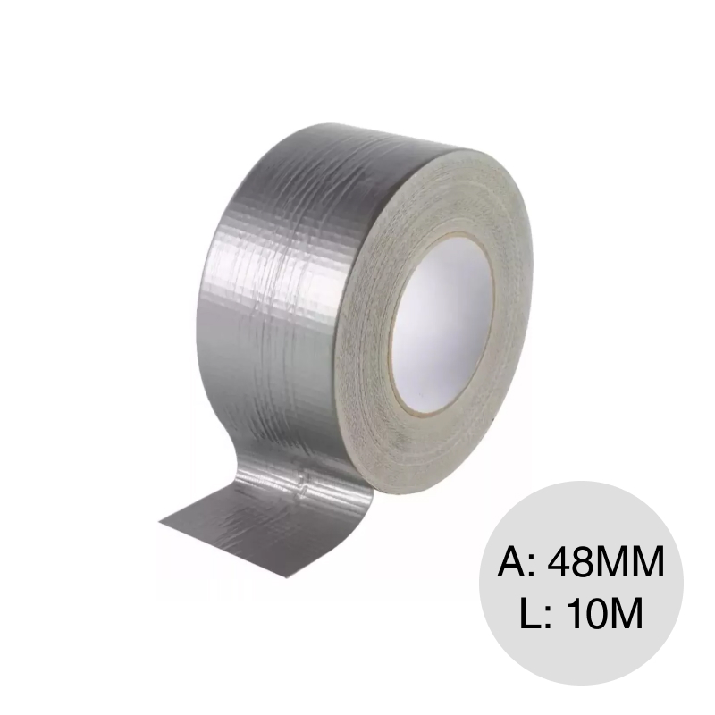 Cinta multiuso Duct Tape gris rollo x 48mm x 10m