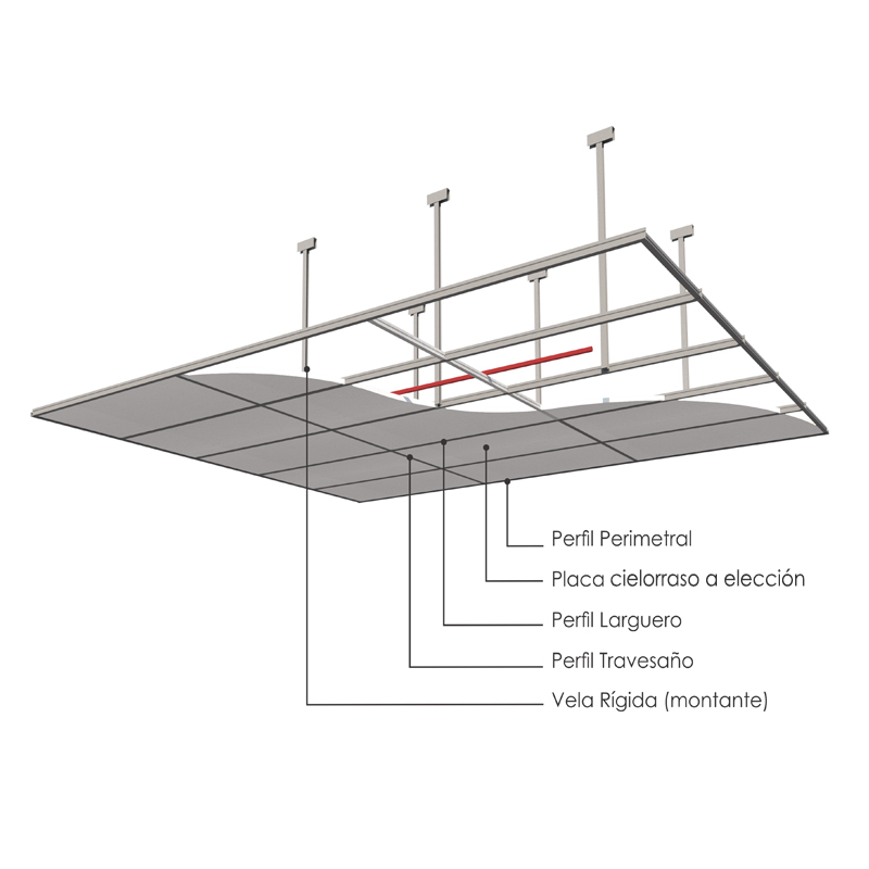 Cielorraso desmontable 610mm x 1220mm