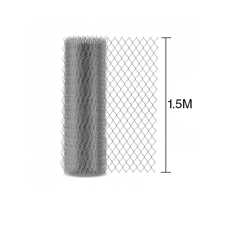 Alambre tejido romboidal C14.5 -1.90mm separacion 76mm rollo x 1.5m x 10m