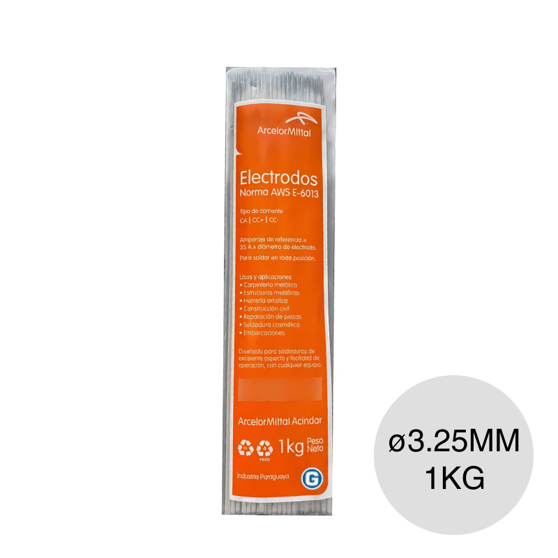 Electrodo rutilico 6013 Punta Azul p/soldar ø 3.25mm bolsa x 1kg