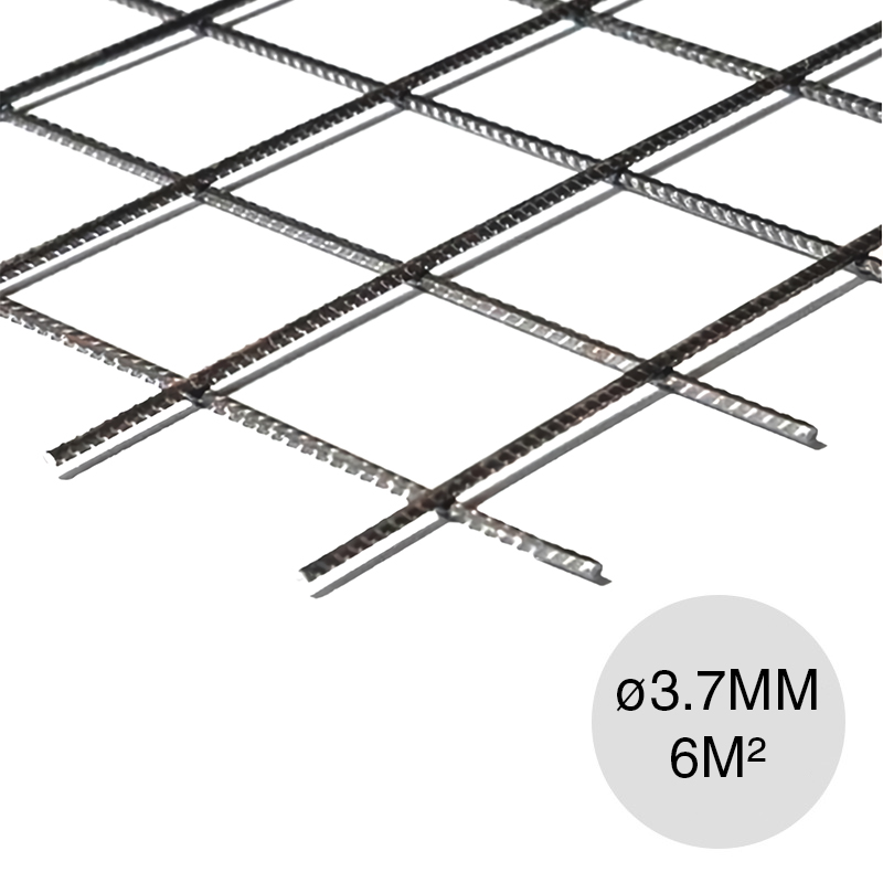 Malla acero electrosoldada ø 3.7mm separacion 150mm x 150mm medidas 2m x 3m x 6m²