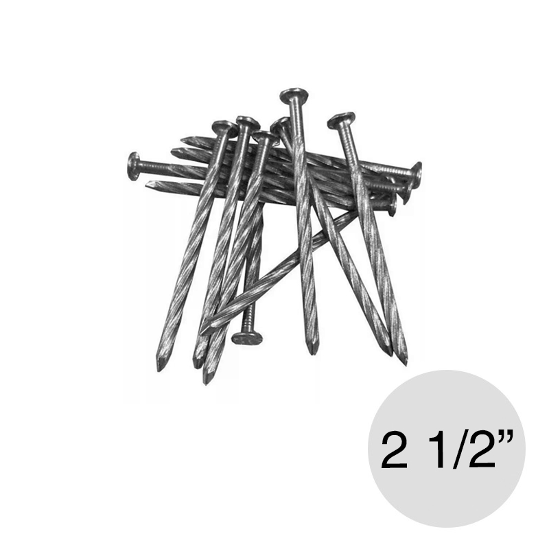 Clavo acero espiralado punta paris 2 1/2" bolsa x 1kg