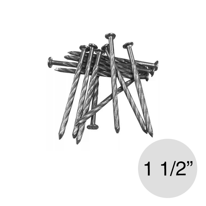Clavo acero espiralado punta paris 1 1/2" bolsa x 1kg