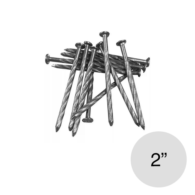 Clavo acero espiralado punta paris 2" bolsa x 1kg