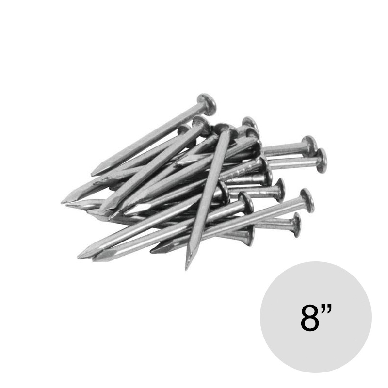 Clavo acero punta paris 8" bolsa x 1kg