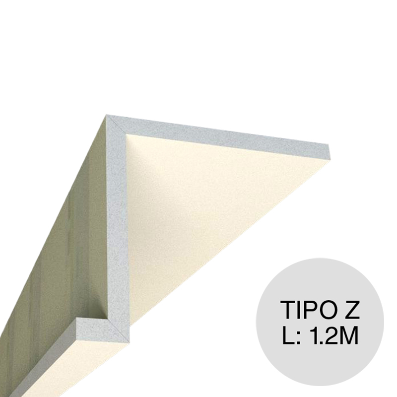 Cortinero tipo Z yeso cielorraso 1.2m