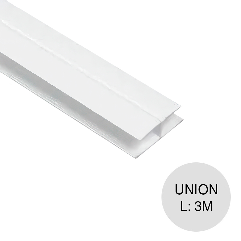 Perfil cielorraso PVC H union blanco 3m