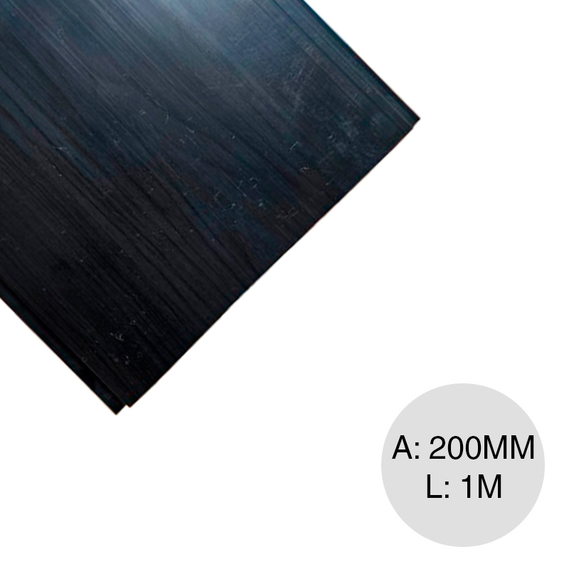 Cielorraso y revestimiento PVC negro texturado 10mm x 200mm x 1m