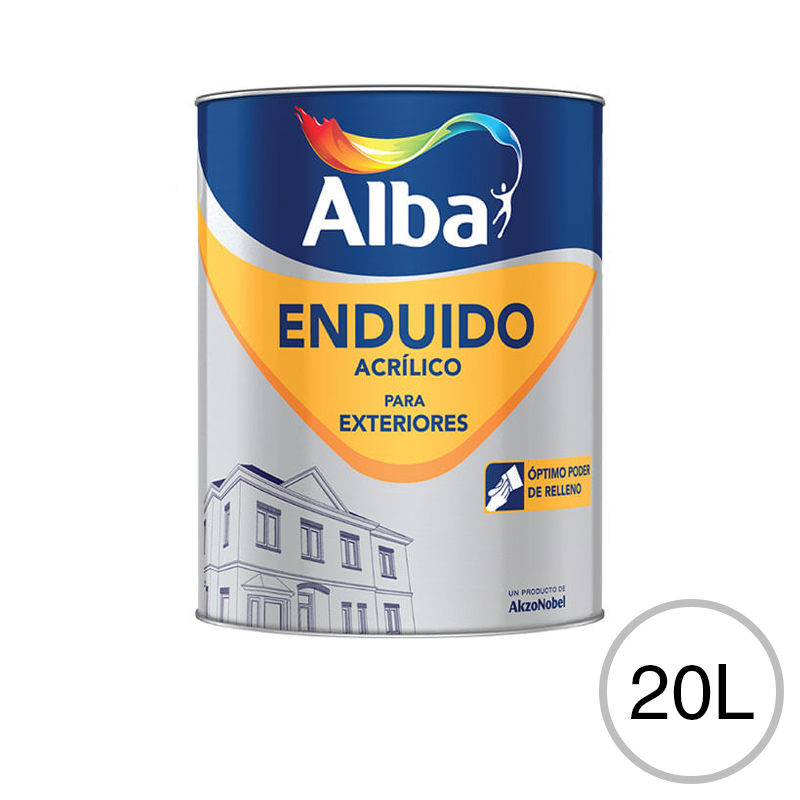 Enduido acrilico Alta Performance exterior blanco mate lata x 20l