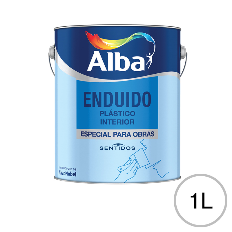 Enduido plastico interior blanco mate lata x 1l