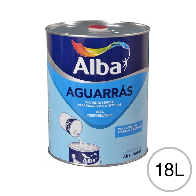 Diluyente aguarras Alta Performance p/esmaltes barnices pinturas sinteticas lata x 18l