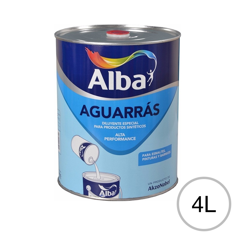 Diluyente aguarras Alta Performance p/esmaltes barnices pinturas sinteticas lata x 4l
