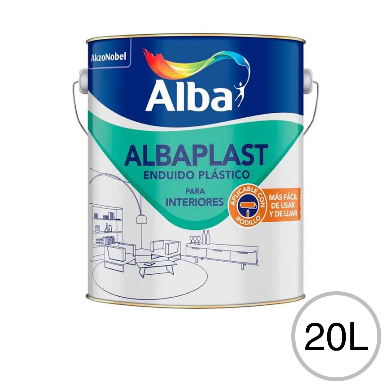 Enduido plastico Albaplast interior blanco mate lata x 20l