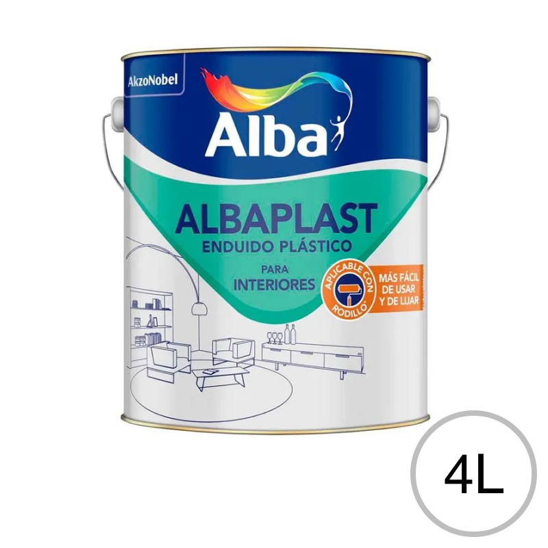 Enduido plastico Albaplast interior blanco mate lata x 4l