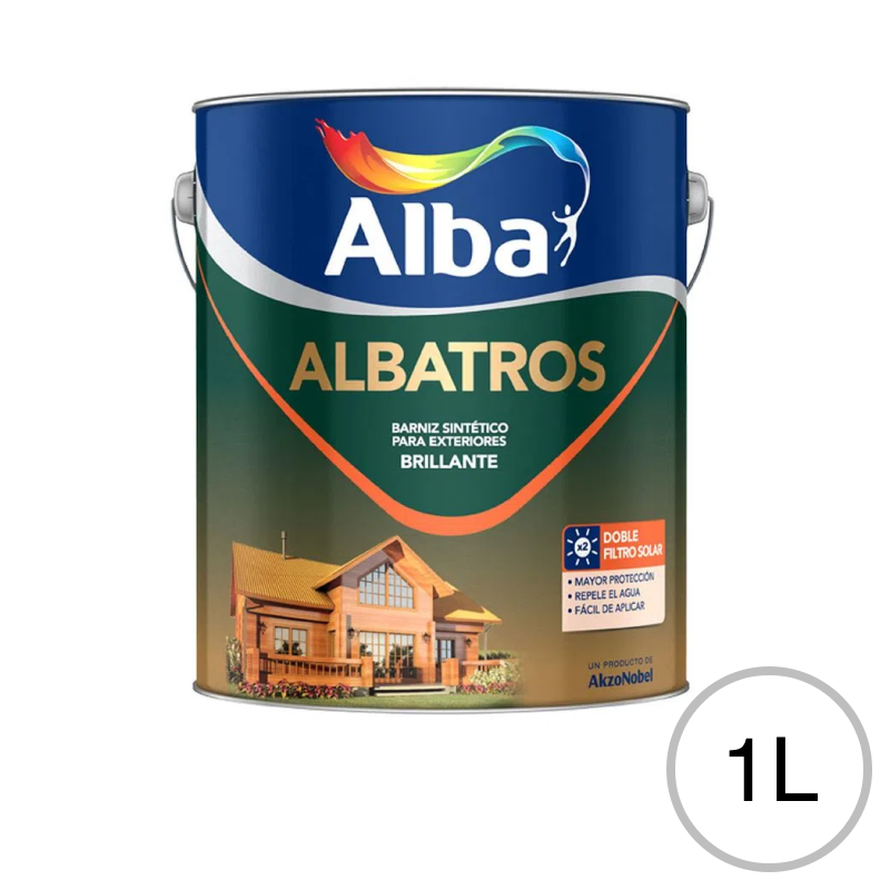Barniz sintetico Albatros exterior incoloro brillante lata x 1l