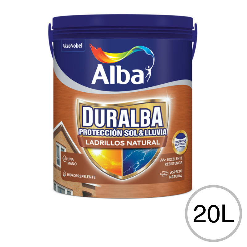 Protector Duralba Ladrillos s/pelicula exterior interior incoloro natural balde x 20l