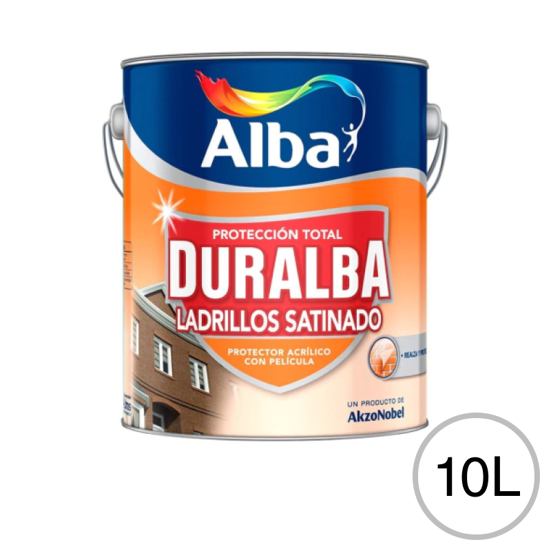 Protector acrilico Duralba Ladrillos c/pelicula exterior interior incoloro satinado lata x 10l