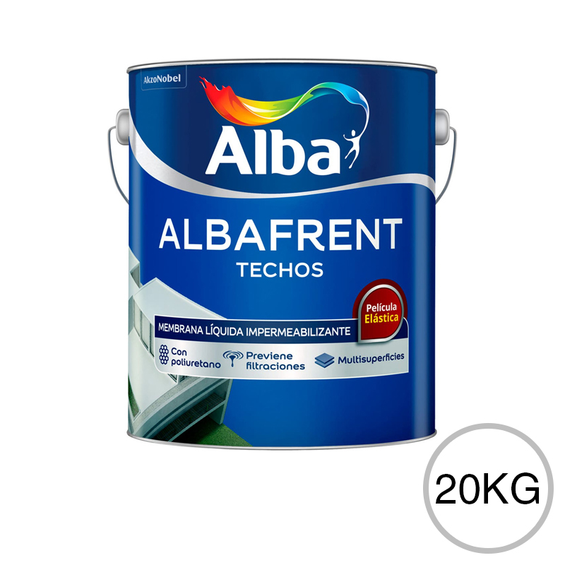 Impermeabilizante acrilico Albafrent Techos exterior blanco mate lata x 20kg