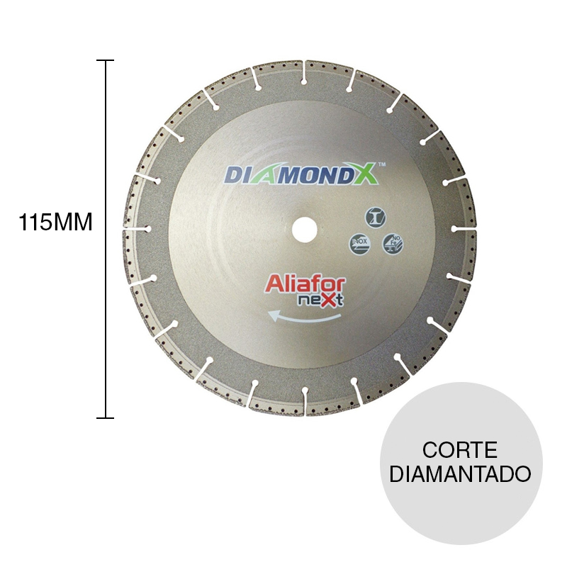 Disco corte diamantado Diamondx BS segmentado ø 4.5" - ø 115mm