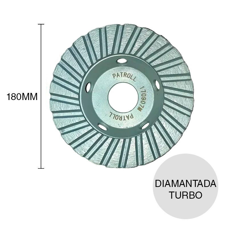 Muela diamantada Patroll turbo ø 7" - 180mm