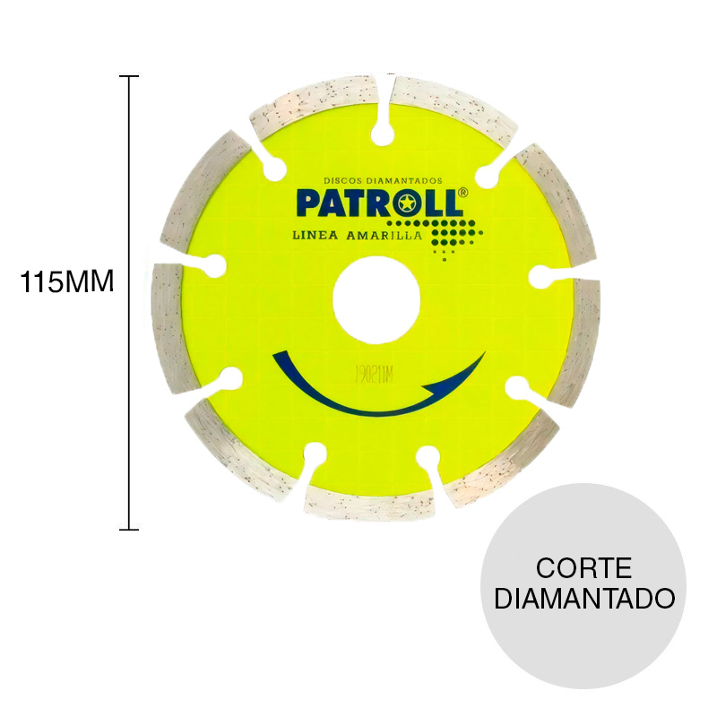 Disco corte diamantado Patroll segmentado ø 4.5" - ø 115mm