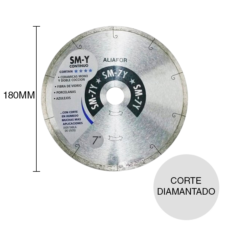 Disco corte diamantado SM continuo ø 7" - ø 180mm