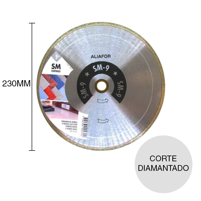 Disco corte diamantado SM continuo ø 9" - ø 230mm