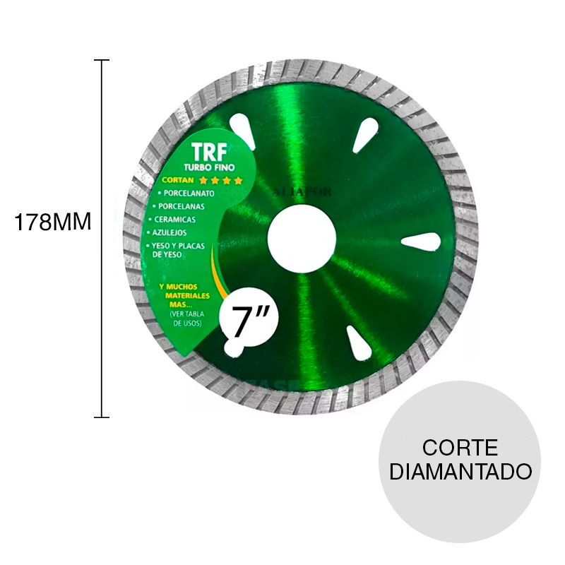 Disco corte diamantado TRF fino ø 7" - ø 178mm