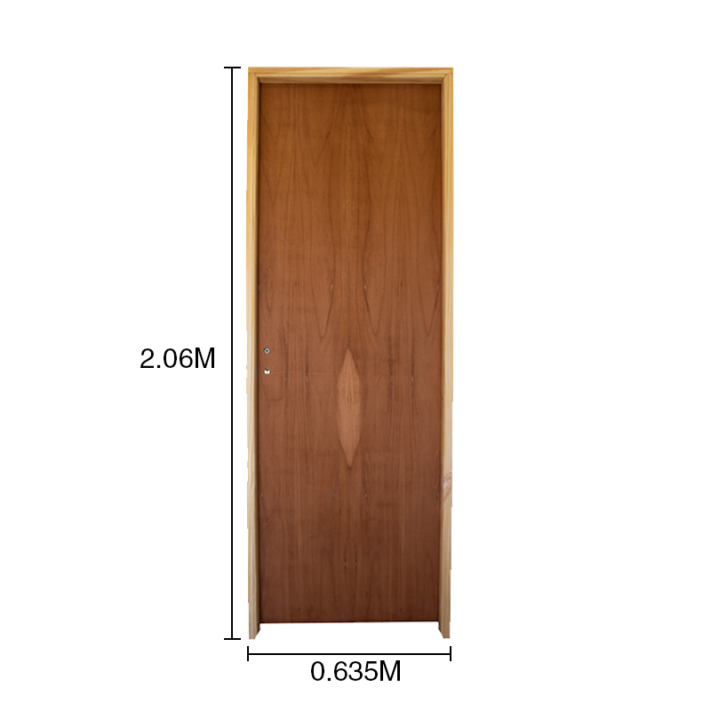 Puerta interior izquierda 60 placas cedro marco pino 3" d/contacto 635mm x 2.06m