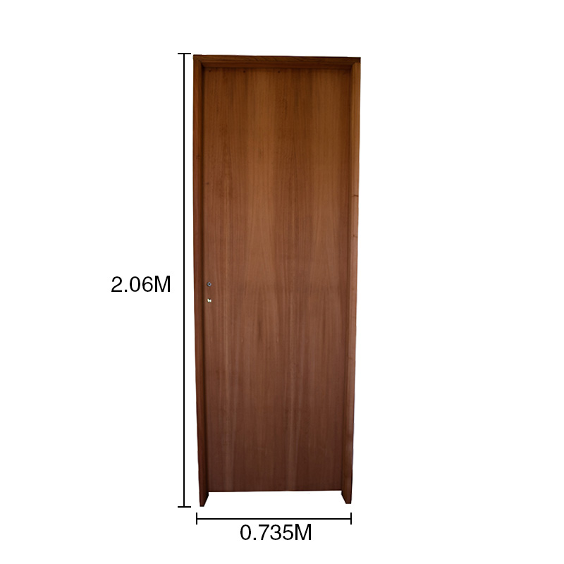 Puerta interior izquierda 70 placas cedro marco cedro 6" d/contacto 735mm x 2.06m
