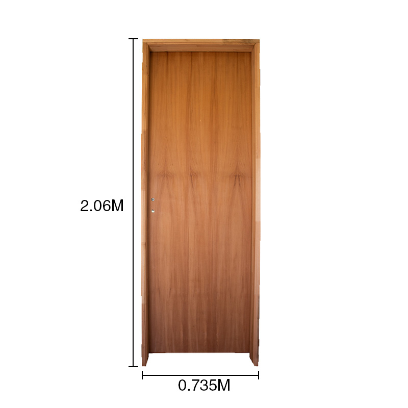 Puerta interior izquierda 70 placas cedro marco euca 6" d/contacto 735mm x 2.06m