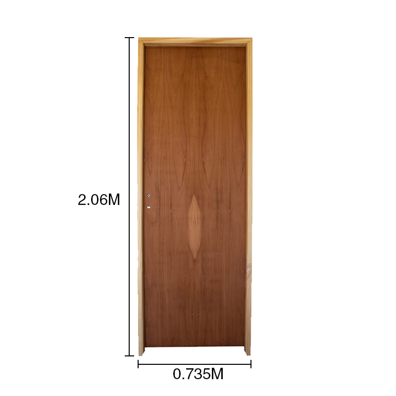 Puerta interior izquierda 70 placas cedro marco pino 6" d/contacto 735mm x 2.06m