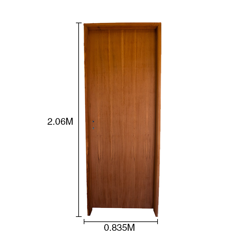 Puerta interior izquierda 80 placas cedro marco cedro 6" d/contacto 835mm x 2.06m