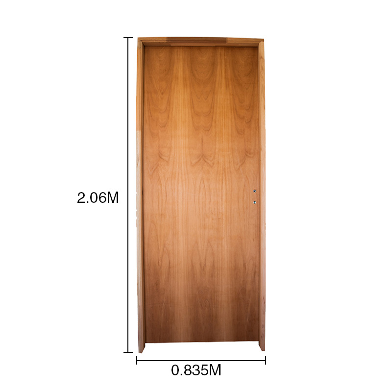 Puerta interior derecha 80 placas cedro marco euca 6" d/contacto 835mm x 2.06m