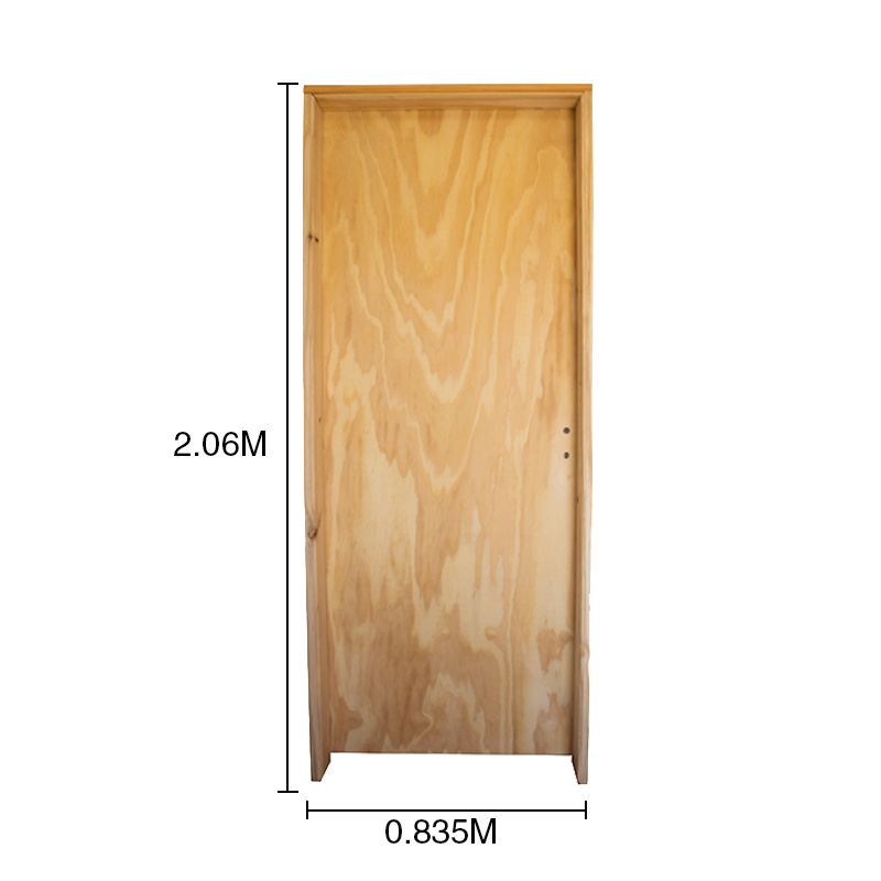 Puerta interior derecha 80 placas pino marco pino 3" d/contacto 835mm x 2.06m