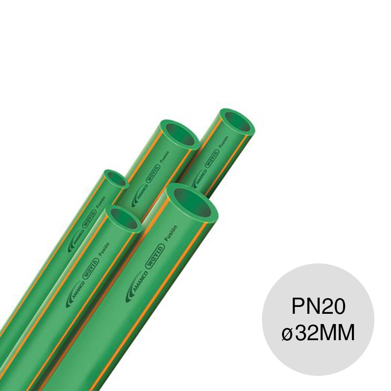 Tubo Fusion PN 20 agua fria caliente polipropileno ø 32mm x 4m