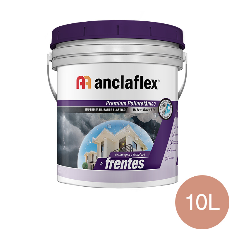 Impermeabilizante elastico poliuretanico Frentes exterior arena balde x 10l
