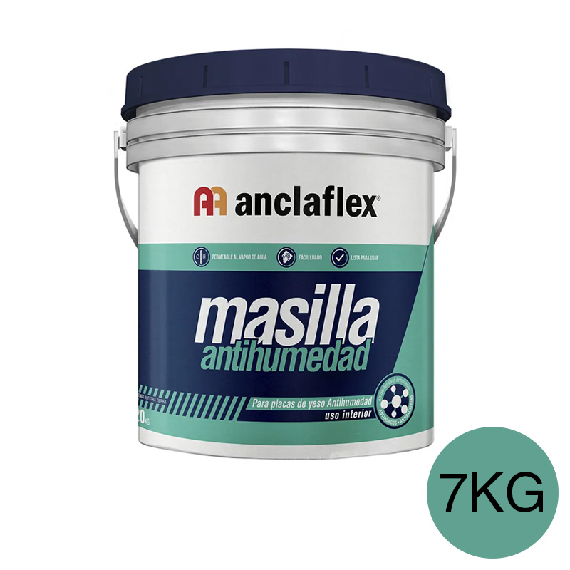 Masilla Antihumedad interior verde claro balde x 7kg