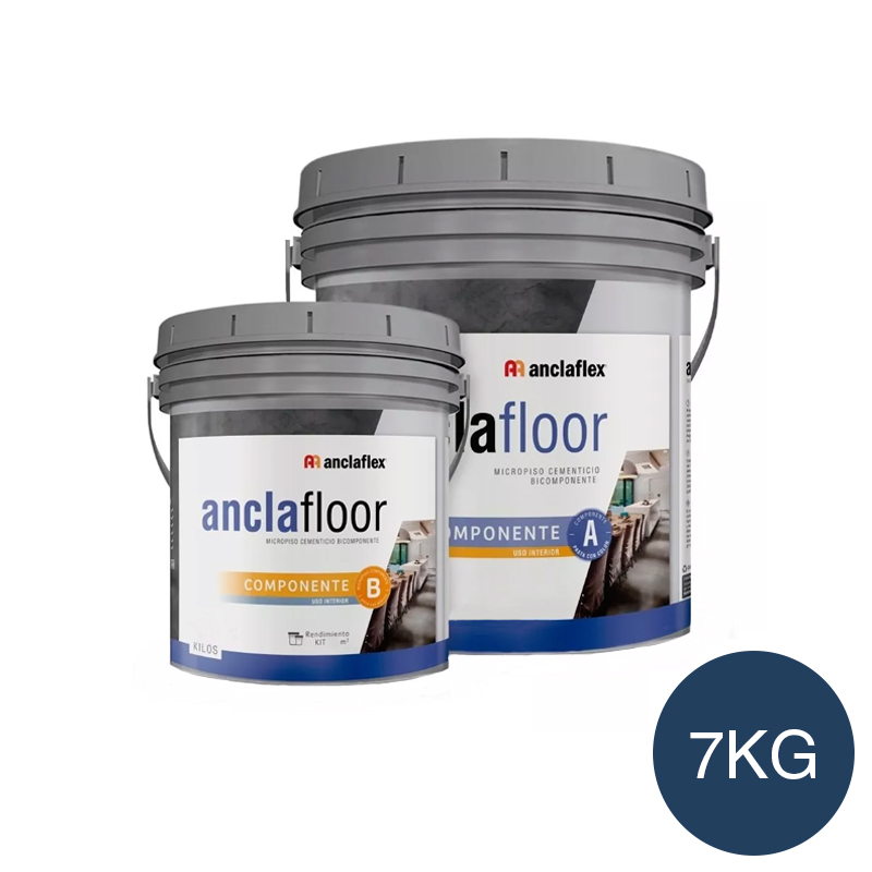 Revestimiento cementicio decorativo bicomponente Anclafloor microcemento interior tempo balde x 7kg