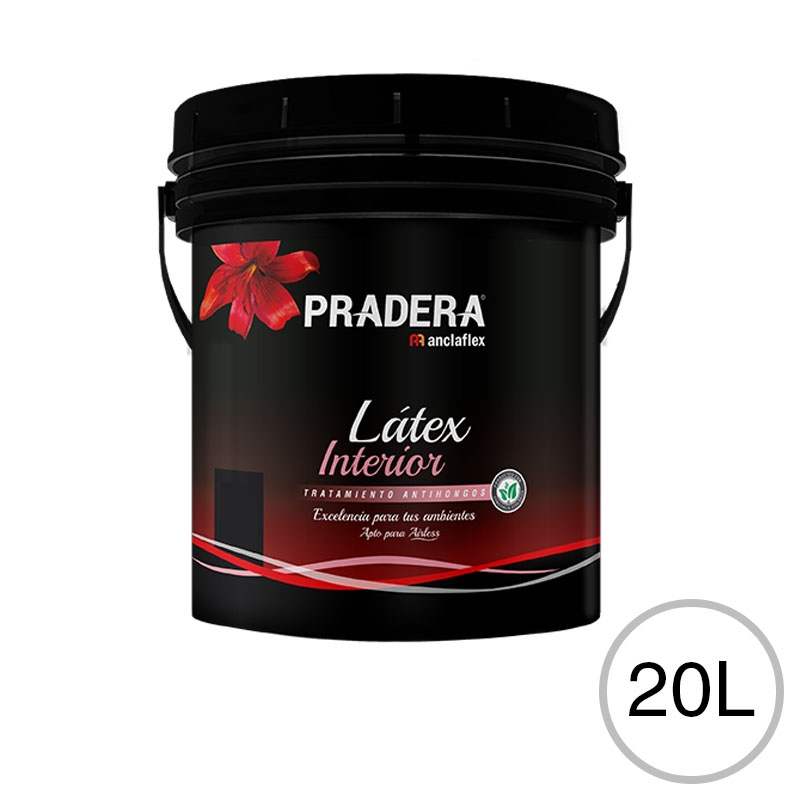 Pintura latex Pradera interior blanco mate balde x 20l