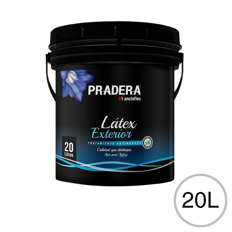 Pintura latex Pradera exterior blanco mate balde x 20l