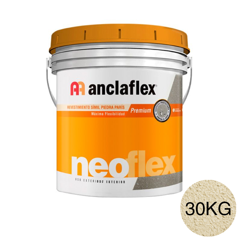 Revestimiento acrilico texturado Neoflex Piedra Rodillo exterior interior saint germain balde x 30kg