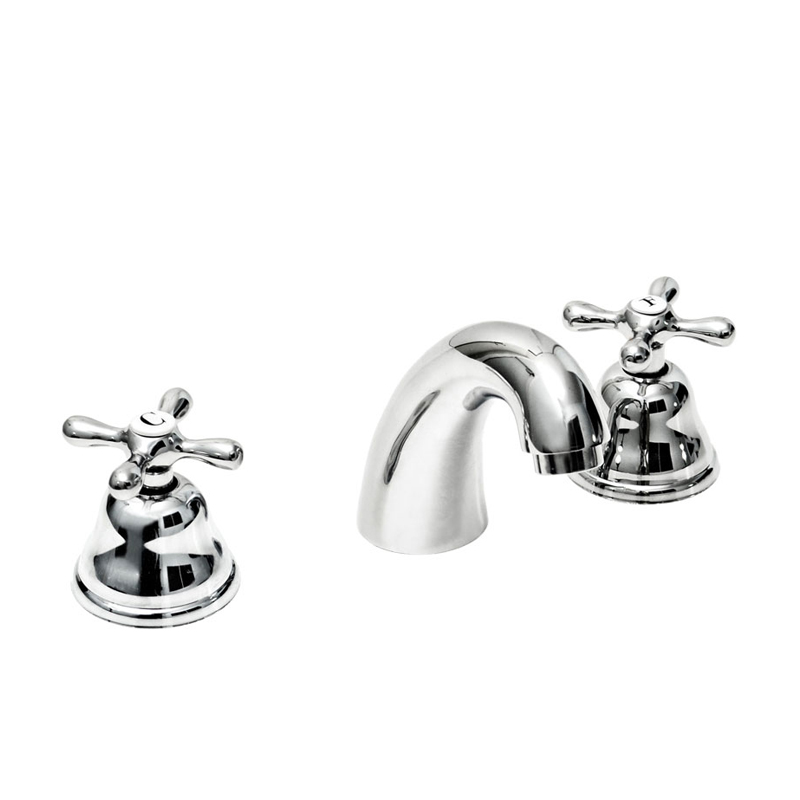 Griferia lavatorio metalica Itati Cruz mesada pico bajo cromado brillante