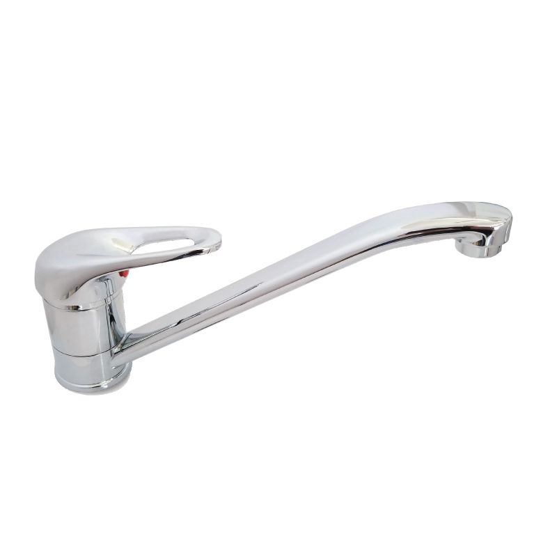 Griferia cocina metalica Alhue sobremesada monocomando cromado brillante